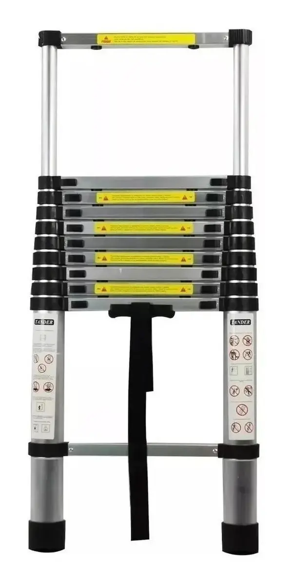 Escada Telescópica Inox de 3 a 9 Metros Antiderrapante